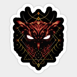 Vector fire owl Sticker